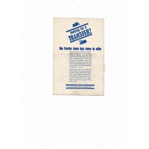 1966 Leeds United v Real Zaragoza UEFA Fairs Cup Semi Final Football Programme April