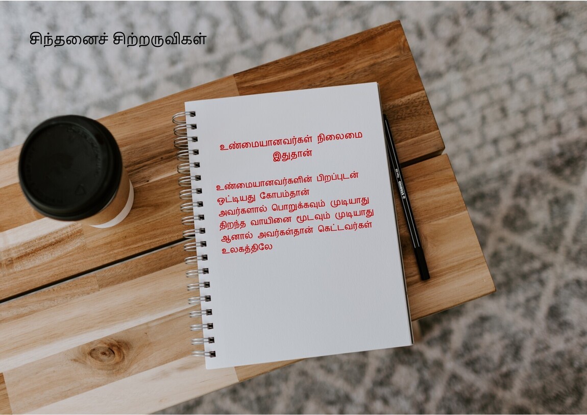 சிந்தனைச் சிற்றருவிகள் - உண்மையானவர்கள் நிலைமை இதுதான்