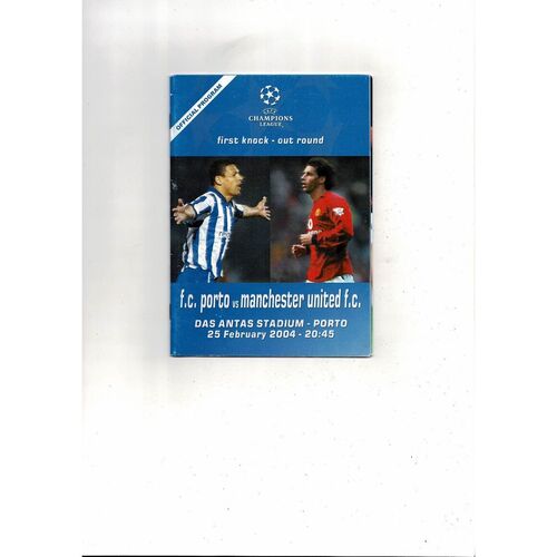 FC Porto v Manchester United Champions League Football Programme (English Version) 2003/04