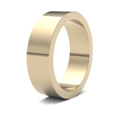9ct 6mm flat profile classic wedding ring