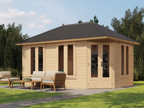 4.8mtr x 3.0mtr 44mm walled Pyramid Roof Cabin Copy