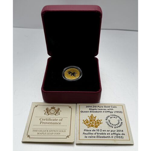 2014 gold quarter ounce Maple leaf