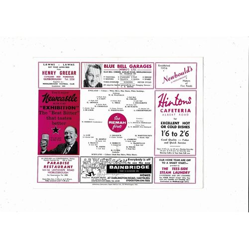 1964 England v Scotland Youth International Football Programme @ Middlesbrough