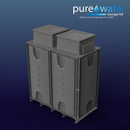 PW.2X1X2.IFB.DIV.AB(1+1) - 4000 LITRE SECTIONAL WATER TANK, INTERNALLY FLANGED BASE (IFB) C/W FVH