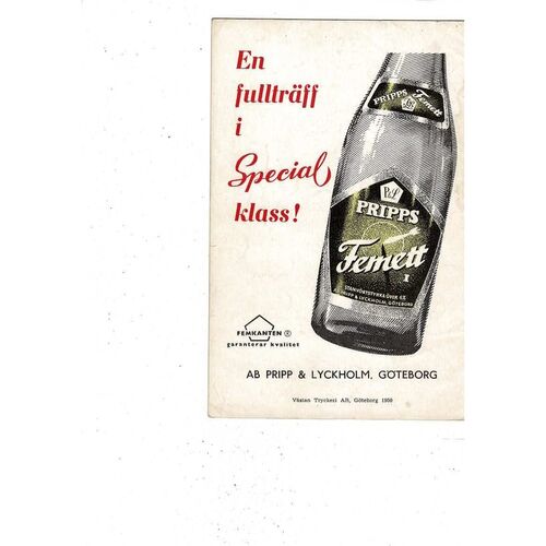 Gais v Helsingfors Swedish Football Programme 1959