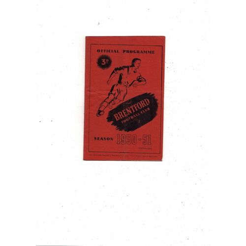 1950/51 Brentford v Southampton Football Programme