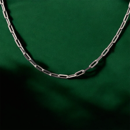 Sterling silver paperclip chain