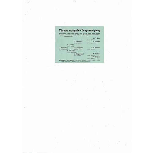 1957 Belgium v Spain International Friendly Football Programme + Insert