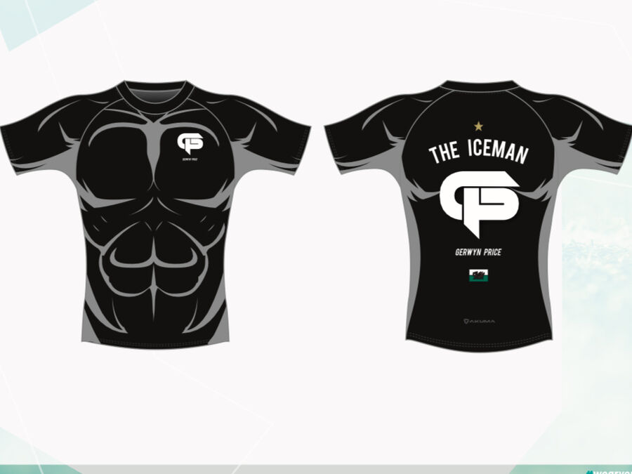 Round neck supporters top (black)