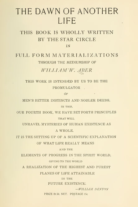 1910 | The Dawn of Another Life