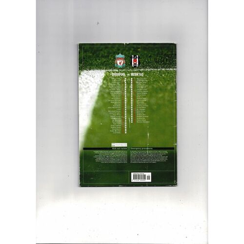 Liverpool v Besiktas Champions League Football Programme 2007/08