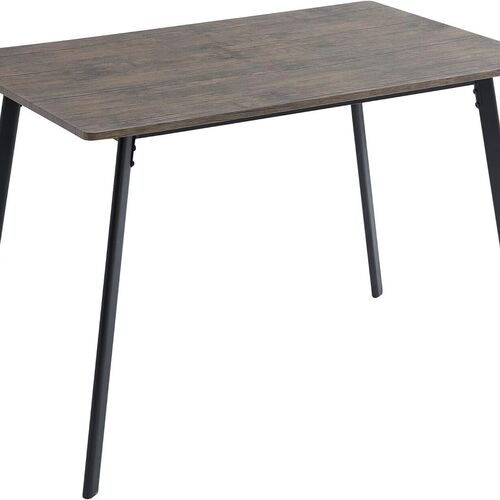 mcc direct Dining Table and Chairs Set Metal Wood Effect Table Dining Set 4 Chairs Blake - Grey