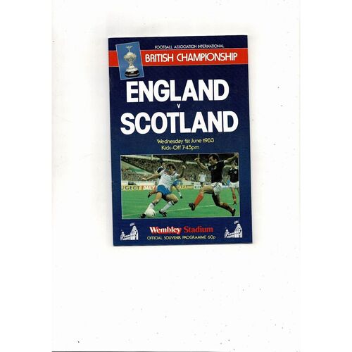 1983 England v Scotland Football Programme