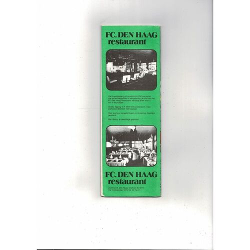 FC Den Haag v West Ham United European Cup Winners Cup Football Programme 1975/76