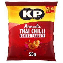KP Kravers Aromatic Thai Chilli Coated Peanuts 55g