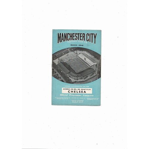 1959/60 Manchester City v Chelsea Football Programme