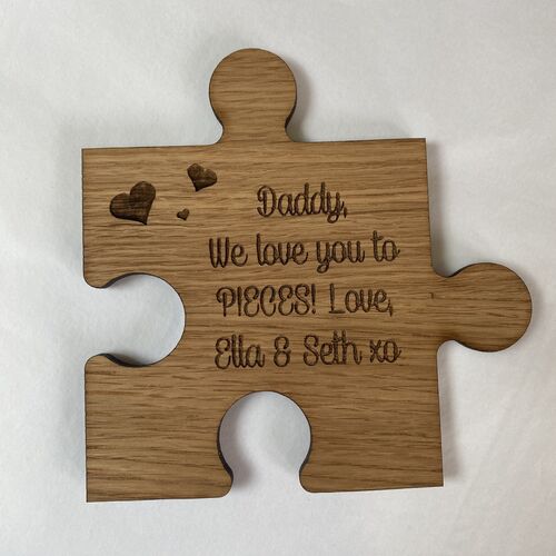 Dad Personalised Jigsaw Coaster