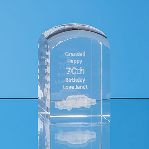 8cm x 5cm x 5cm Optical Crystal Dome Tower