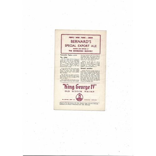 1959/60 Hearts v Stirling Albion Football Programme