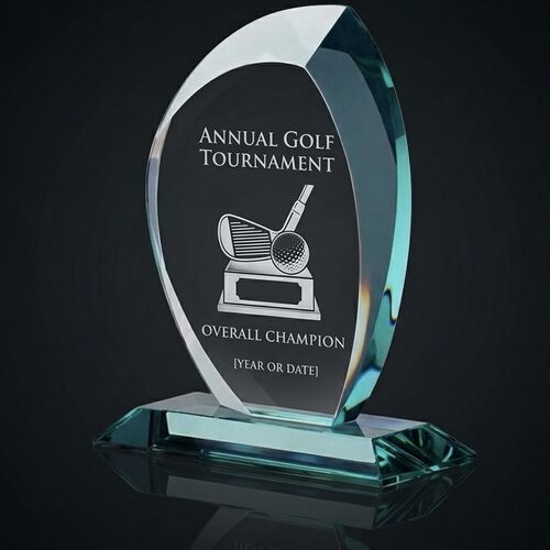 Barra Leaf Crystal Award – 190 mm (2D Engraving)