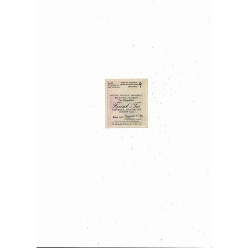 1958 FA Cup Final Bolton v Manchester United Programme Ticket & signed Picture