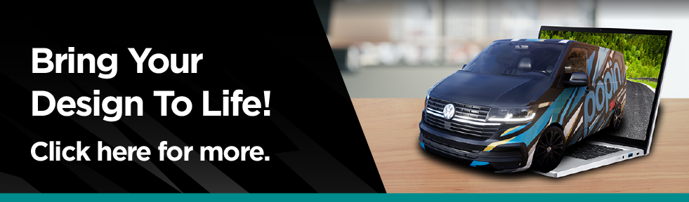 3D Van Driving Out of a Laptop