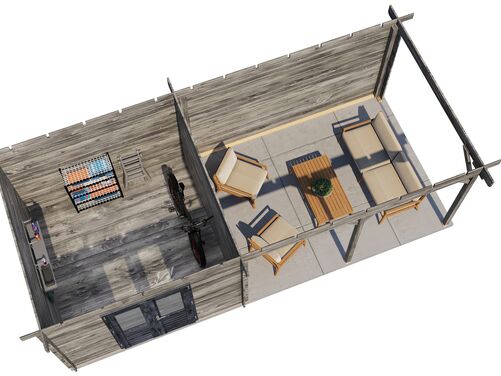 300cm x 300cm + 400cm Veranda