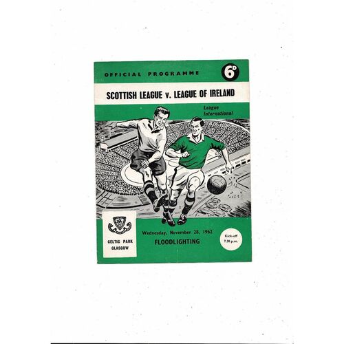 Scottish League v League of Ireland Football Programme 1962