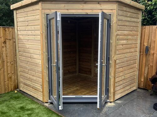 #PVC039 8x8 Corner Summer House