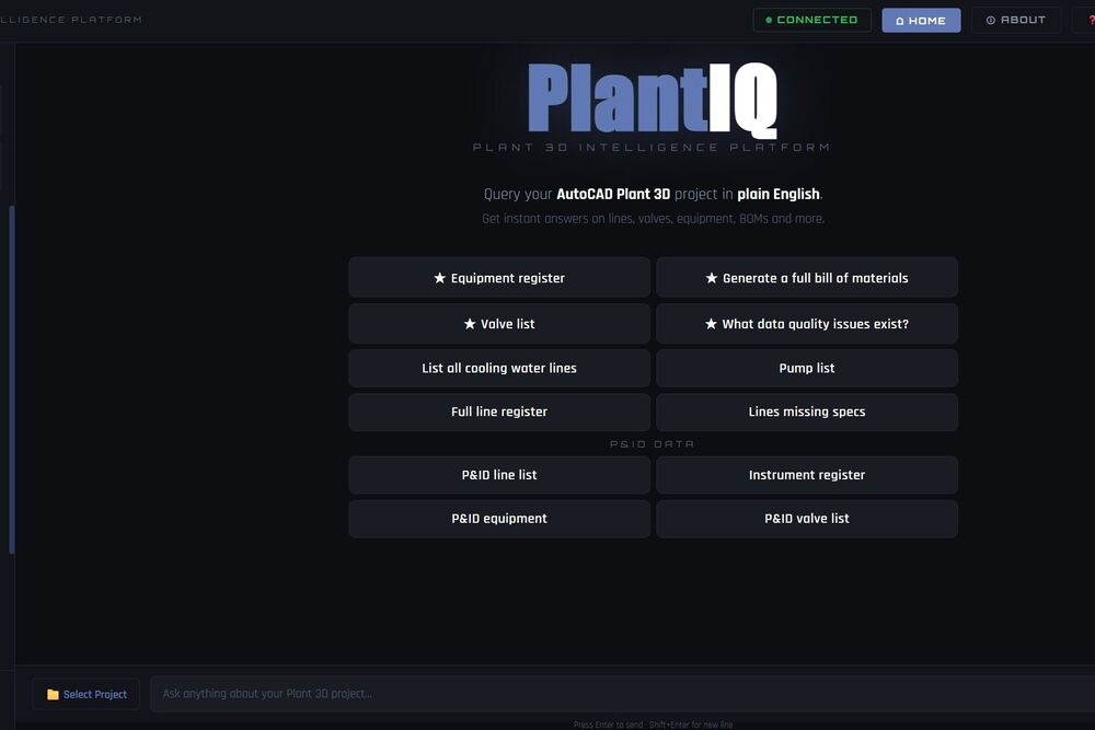 Plant IQ - Plant 3D Intelligence | Excel At CAD Ltd | Process design and piping analysis tools | Instrumentation design software for process industries | Scan-to-BIM software for point cloud modeling