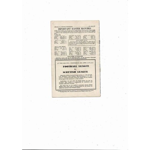 1953/54 Chelsea v Manchester City Football Programme