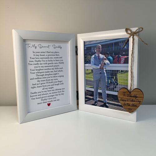 Celebrate Dad: Custom Photo Frame with Heartfelt Poem
