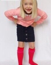 Bubble Dot Knee High Socks - Silver Grey