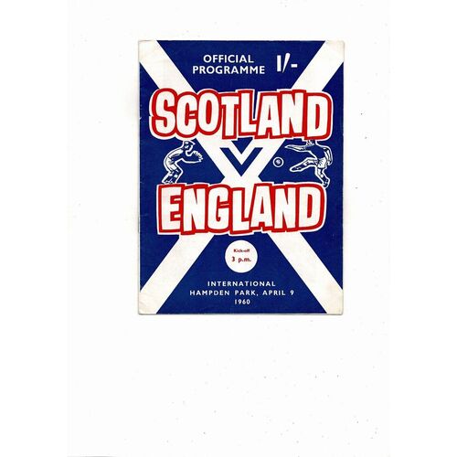 1960 Scotland v England Football Programme