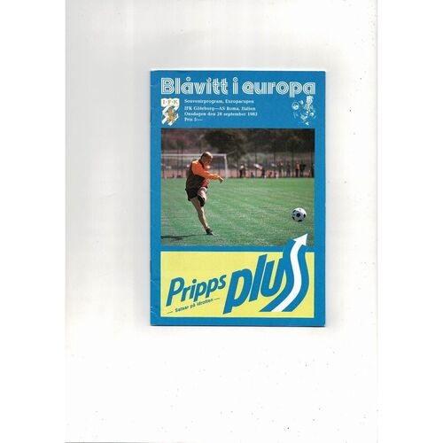 Gothenburg v Roma European Cup Football Programme 1983/84