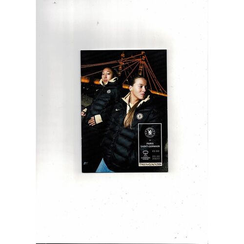 2022/23 Chelsea v Paris Saint Germain Womens Champions League Football Progamme