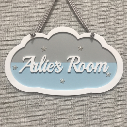 Boys CLOUD door sign