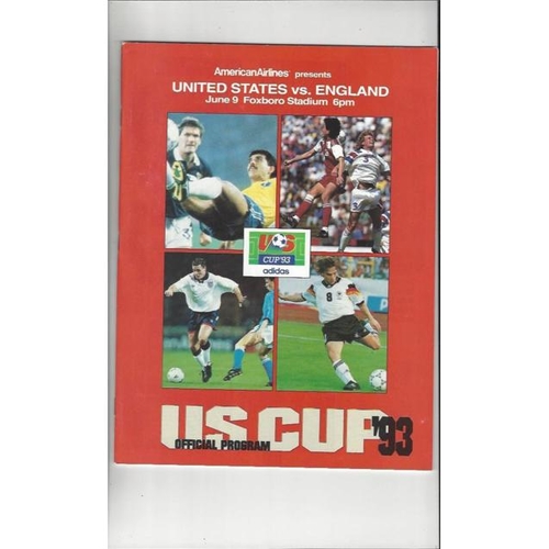 1993 USA v England US Cup Football Programme