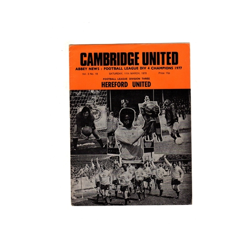 Hereford United Away Football Programmes