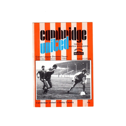 Cambridge United Home Football Programmes