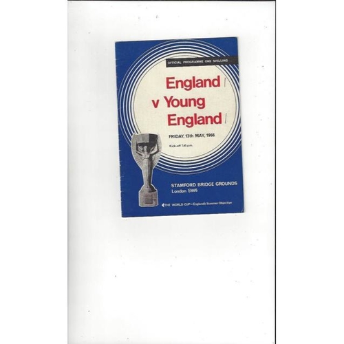 England v Young England Football Programmes