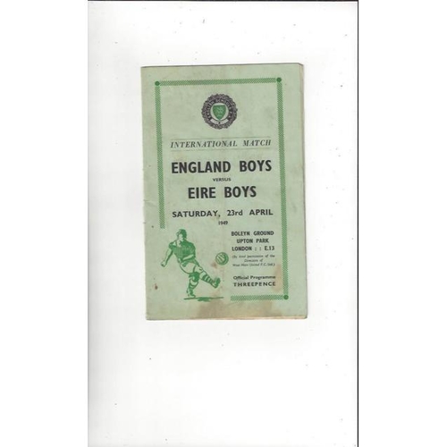 Schools International Football Programmes