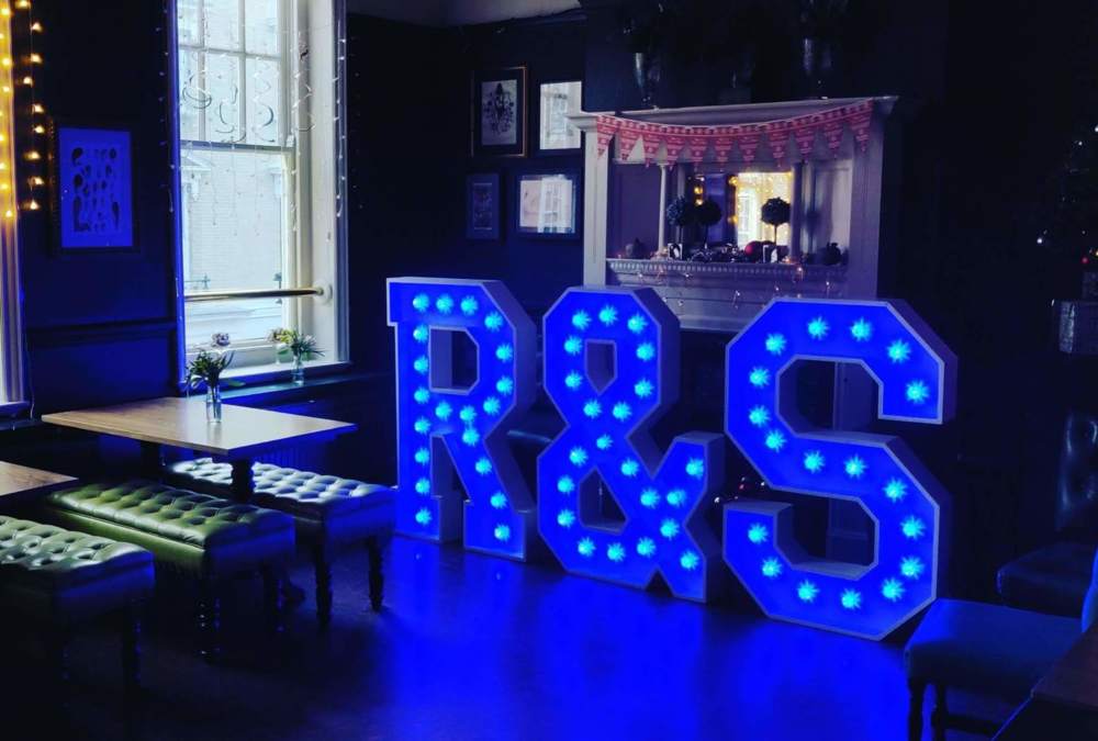 Wedding Initials Light Up Letters R & S