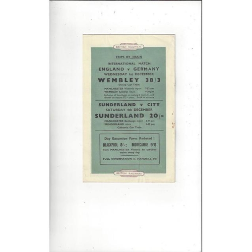 1954/55 Manchester City v Charlton Athletic Football Programme