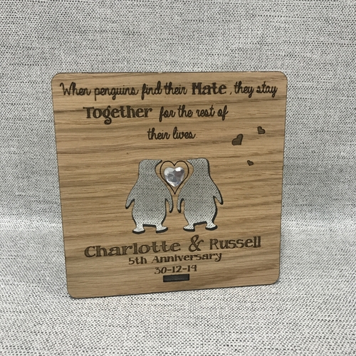 Oak penguins plaque