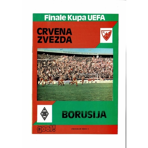 1979 Red Star v Borussia MG UEFA Cup Final Football Programme