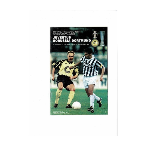 1993 Juventus v Borussia Dortmund UEFA Cup Final Football Programme