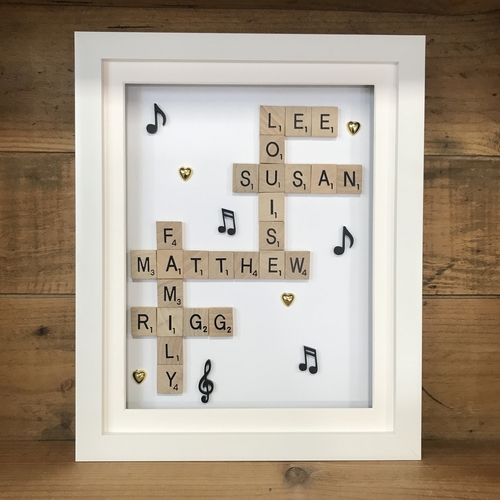 Musical scrabble word art