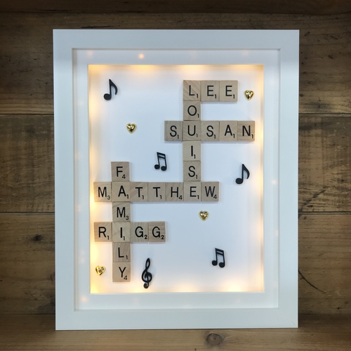 Musical scrabble word art