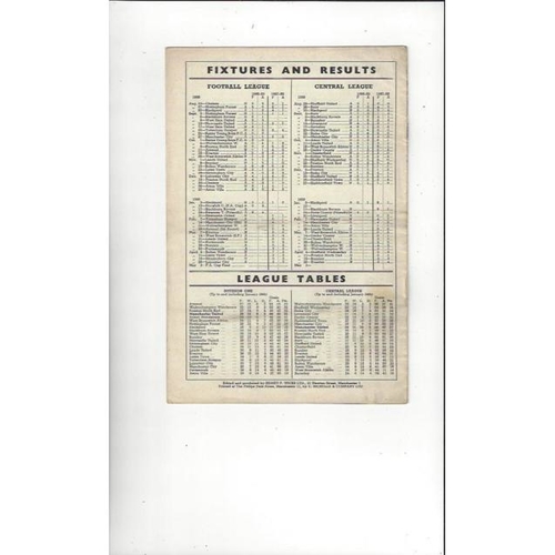 1958/59 Manchester United v Newcastle United Football Programme + Press Cutting